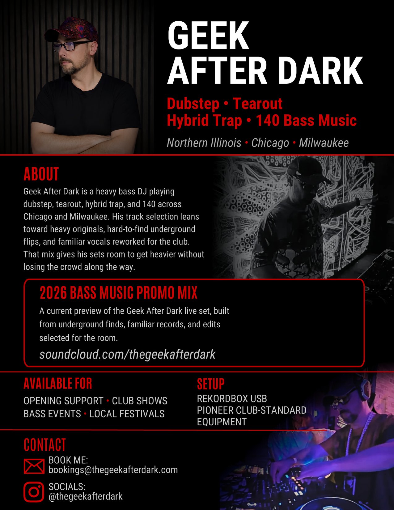 Geek After Dark electronic press kit — one page overview